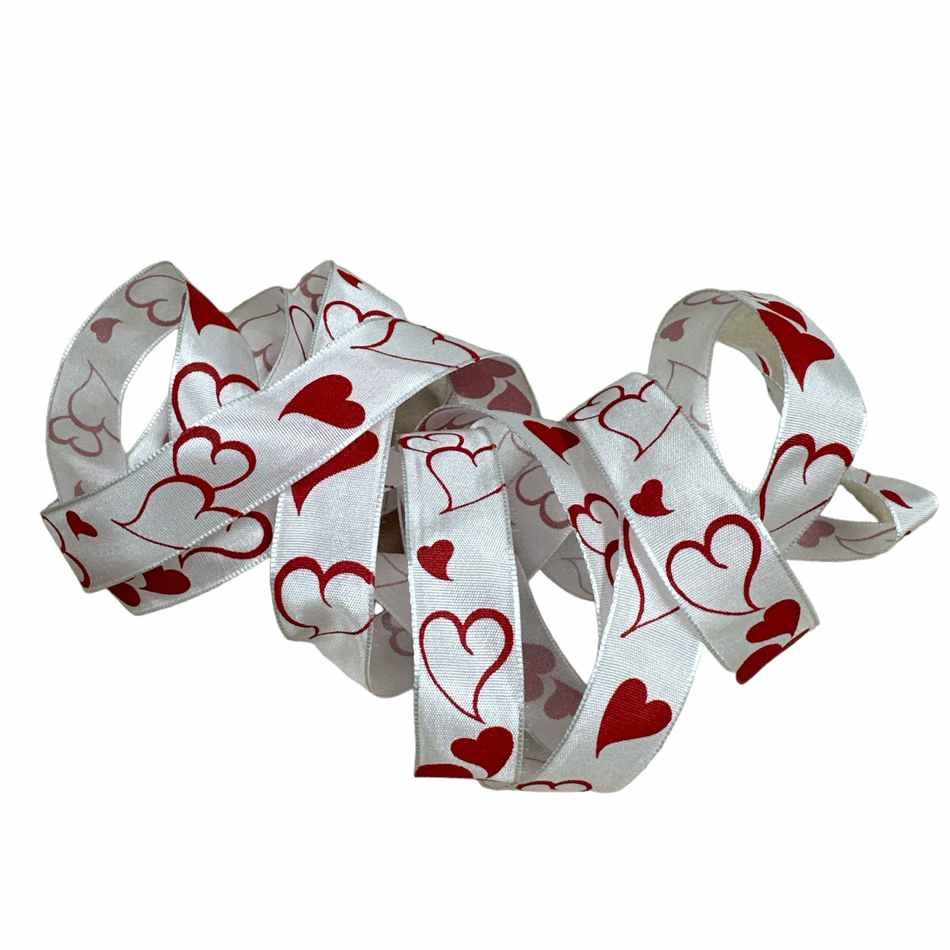 Band med hjärtan 25 mm ( 3 meter)