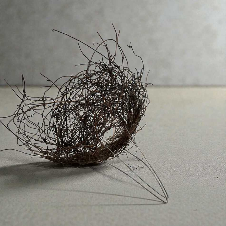 Bukettrede i naturmaterial. Ca 20 cm.