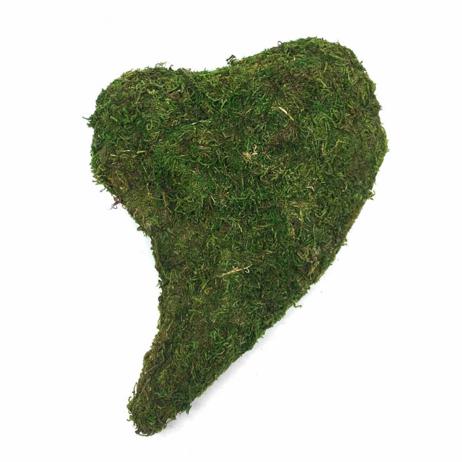 Mosshjärta , svängt 20x29cm