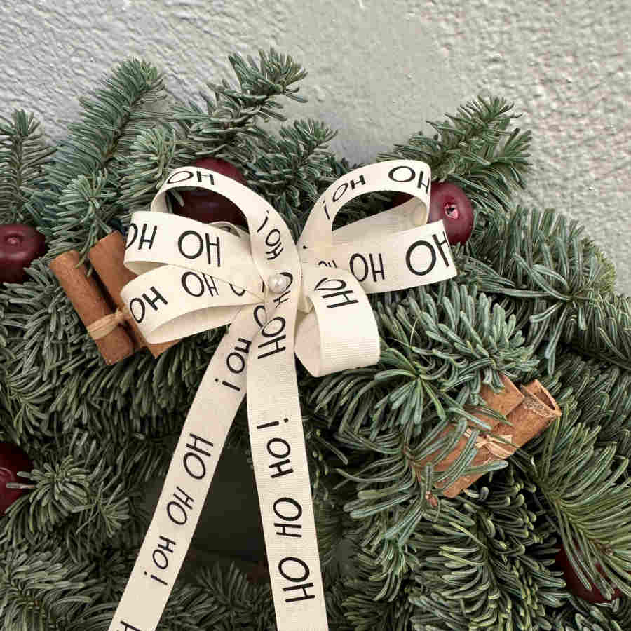Dekorband med texten Ho Ho Ho! (2.5 meter)