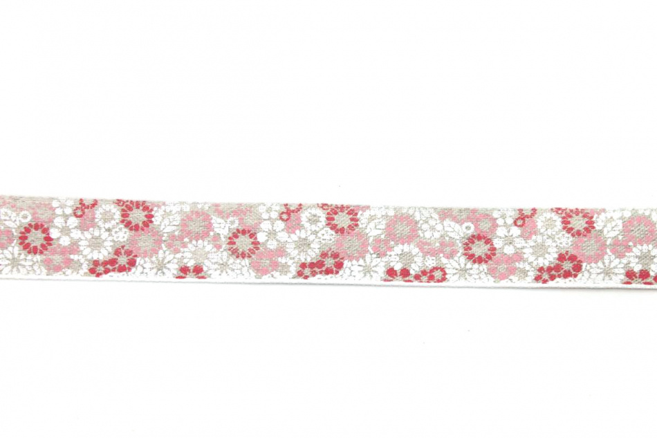 Band med rosa blommor. 2,5 meter