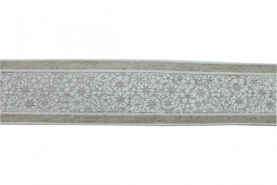 Band med vita  blommor. 2,5 meter