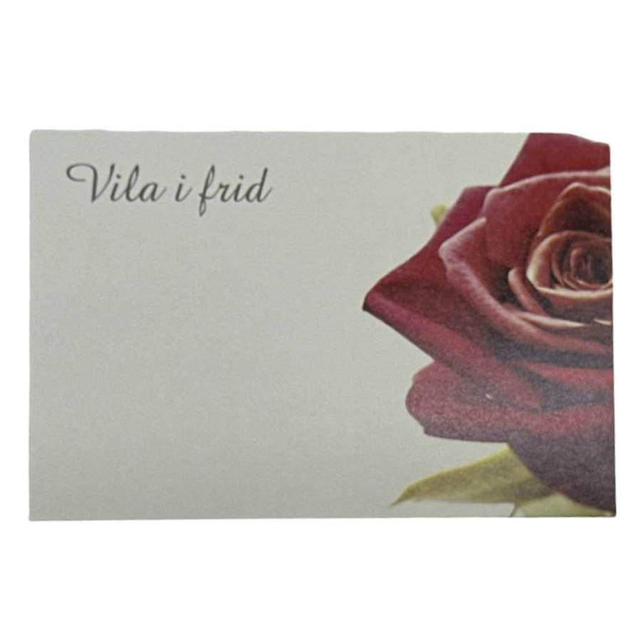 Blomsterkort Vila i frid 50st
