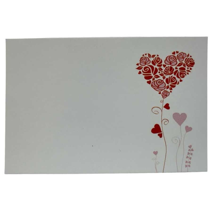 Blomsterkort med hjärtan 50st