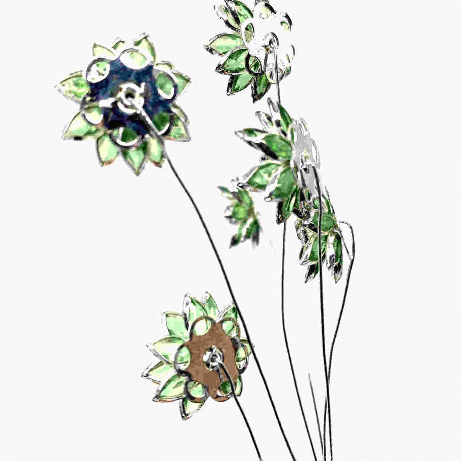 Blomsterdekoration Grön blomma. 6st