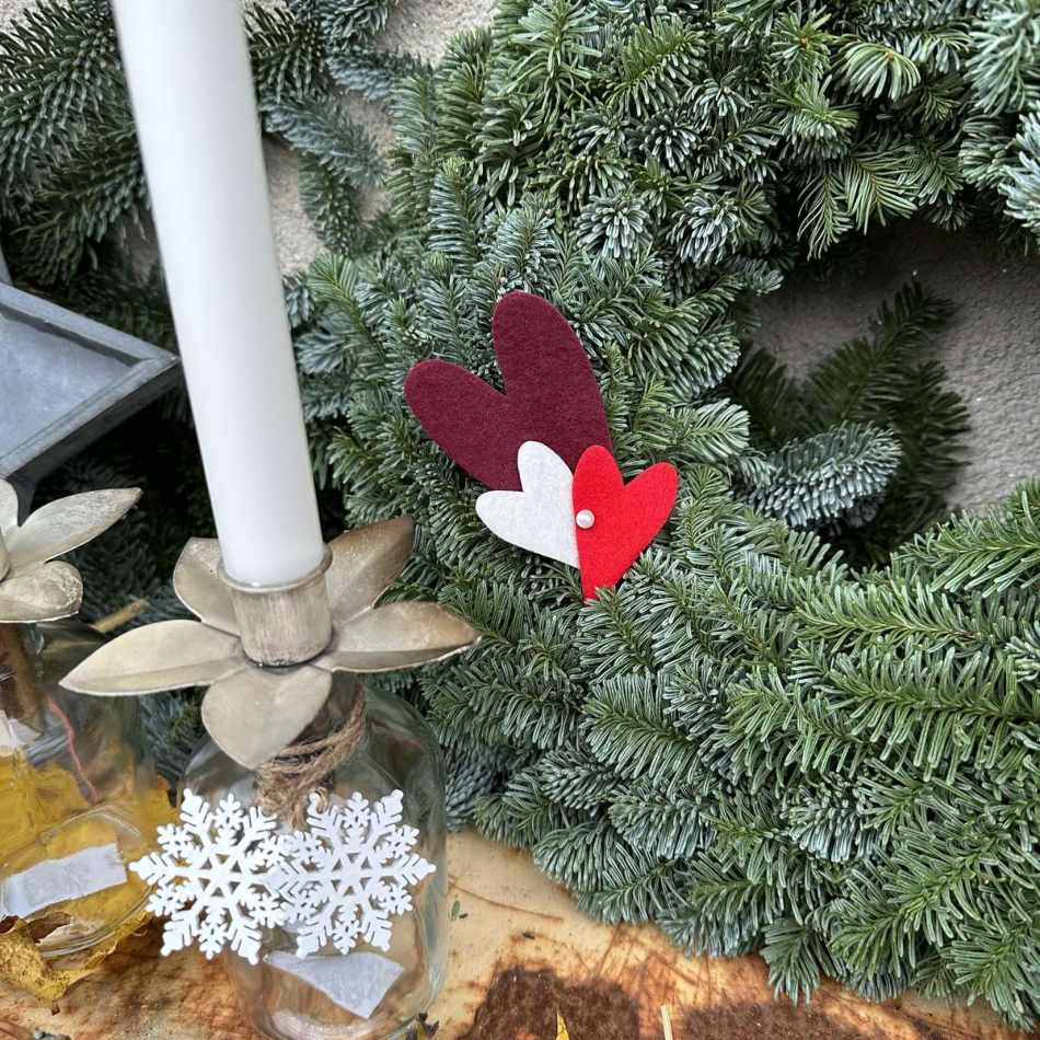 Hjärtan av filt, mix 9 st