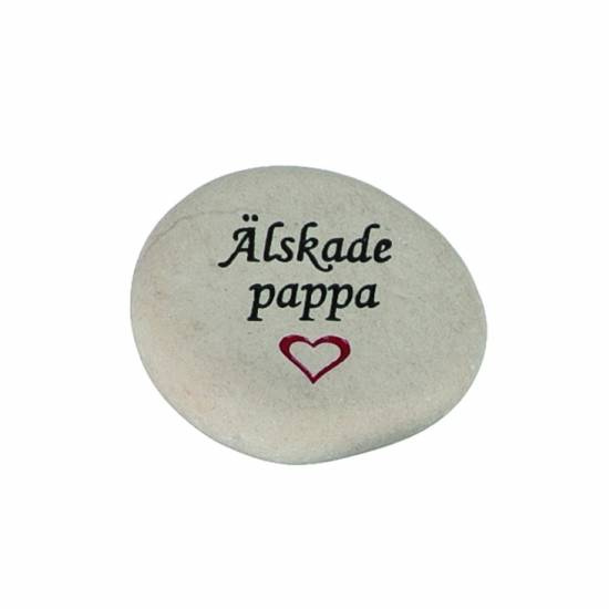 Minnessten med text - Älskade pappa