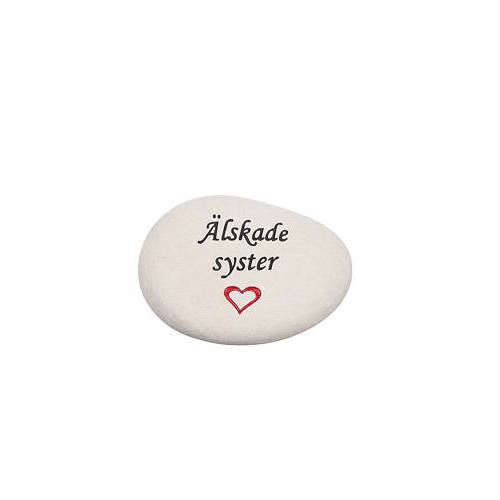 Sten med text – Älskade syster