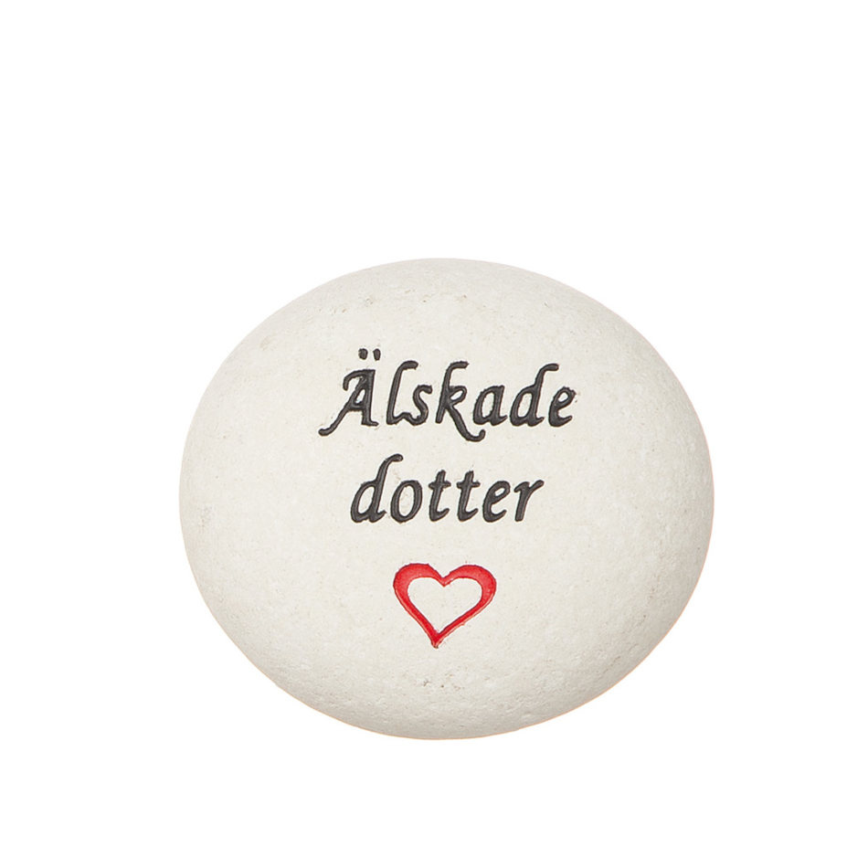 Minnessten med text - Älskade dotter
