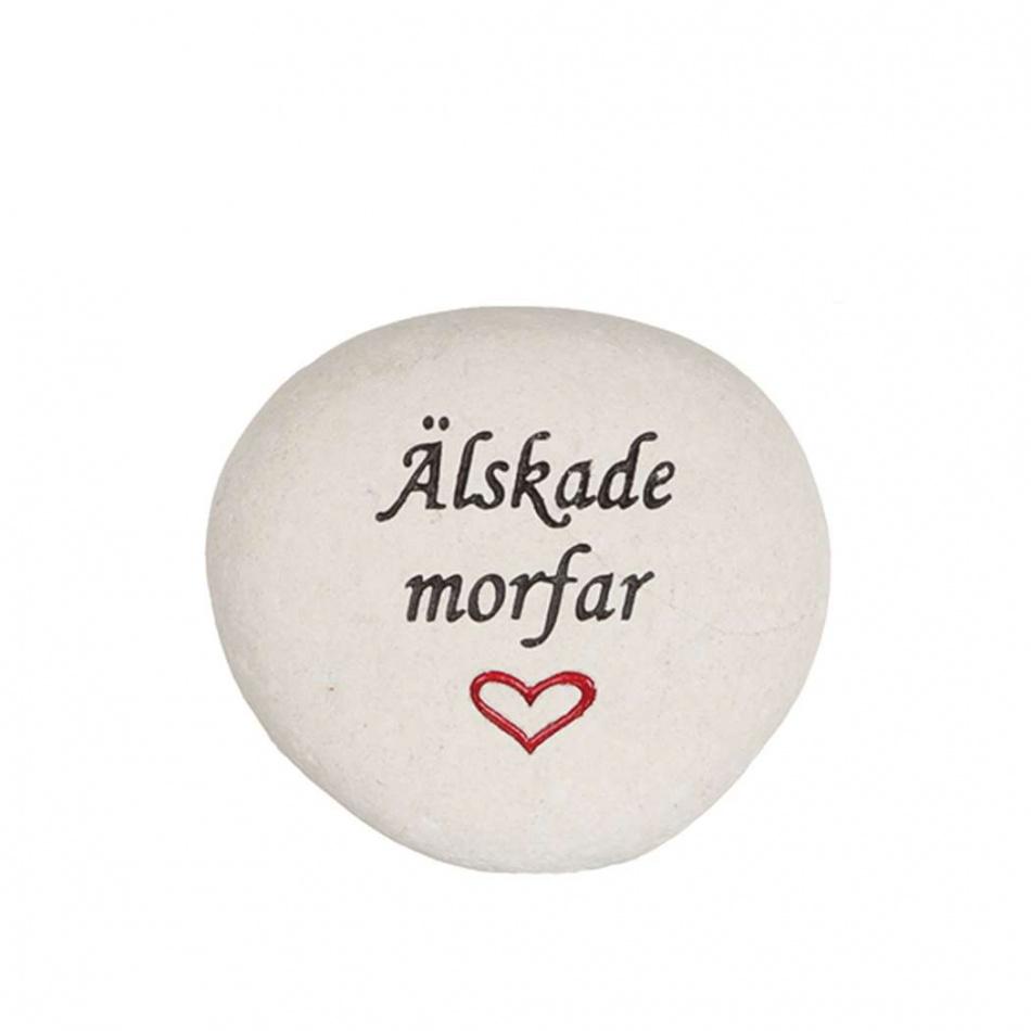 Sten med text – Älskade morfar