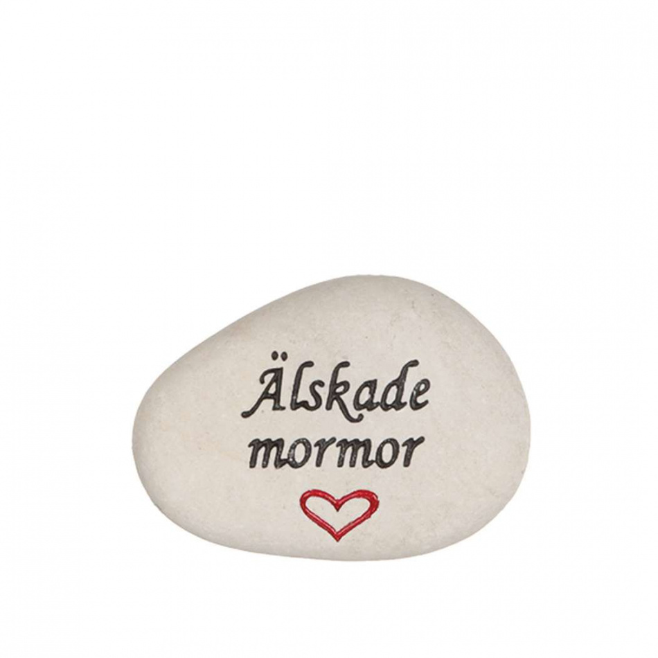 Sten med text – Älskade mormor