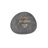 Sten med text – Älskad för alltid