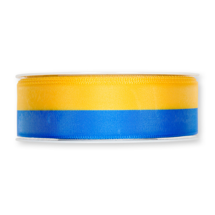 Blågult Sverigeband, 40 mm. (25 meter)