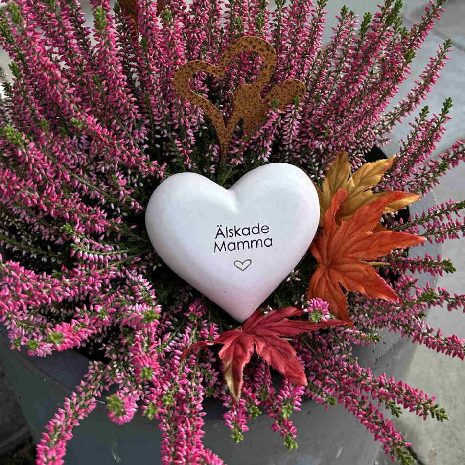 Hjärta med text – Älskade mamma