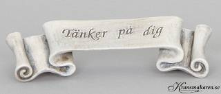 Banderoll med text Tänker på dig