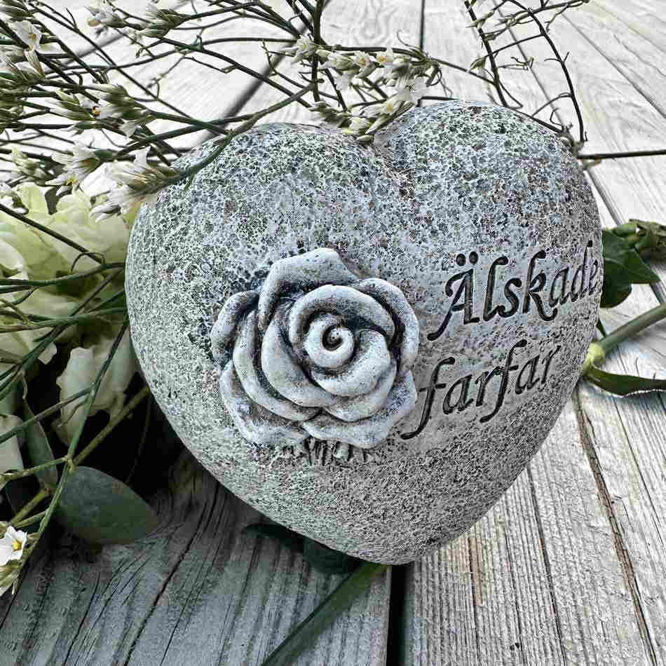 Hjärta med text – Älskade farfar