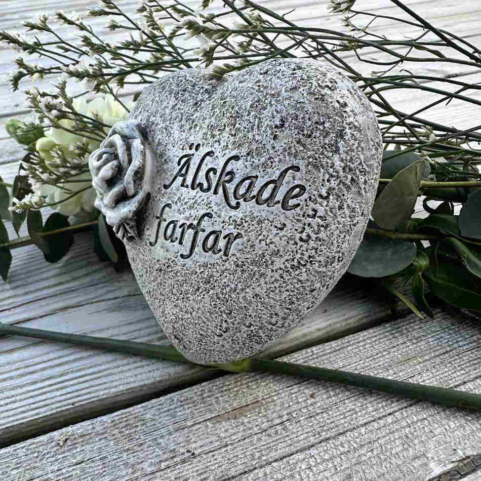 Hjärta med text – Älskade farfar