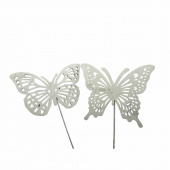 Fjärilar, Vita. 2 st olika.