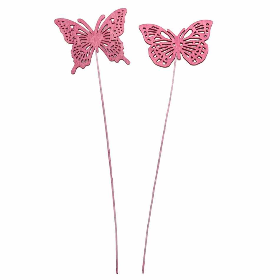 Fjärilar, Rosa. 2 st olika.