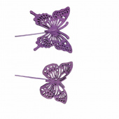Fjärilar, lila. 2 st olika.