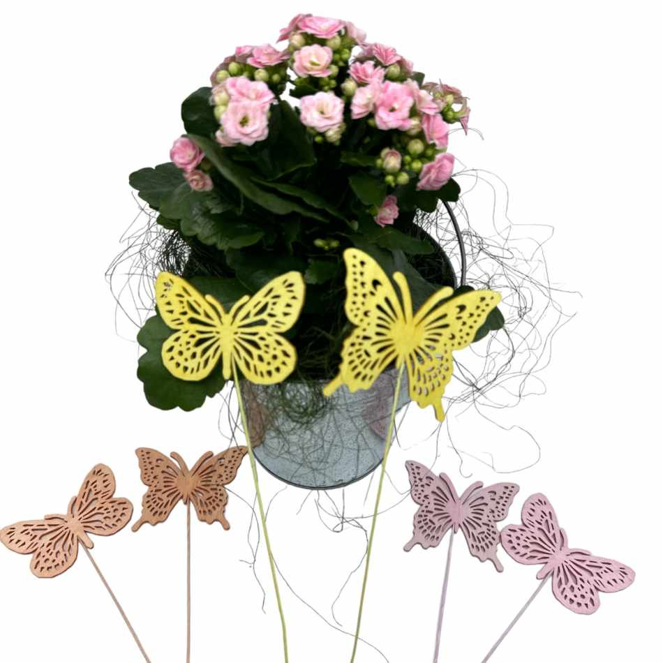 Fjärilar, Ljusgul. 2 st olika.