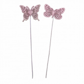 Fjärilar, Ljusrosa. 2 st olika. Fjärilar, Ljusrosa. 2 st olika.