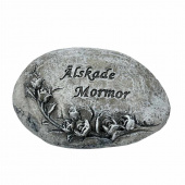 Sten med text Älskade Mormor