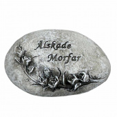 Sten med text Älskade Morfar
