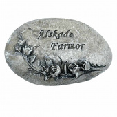 Sten med text Älskade Farmor