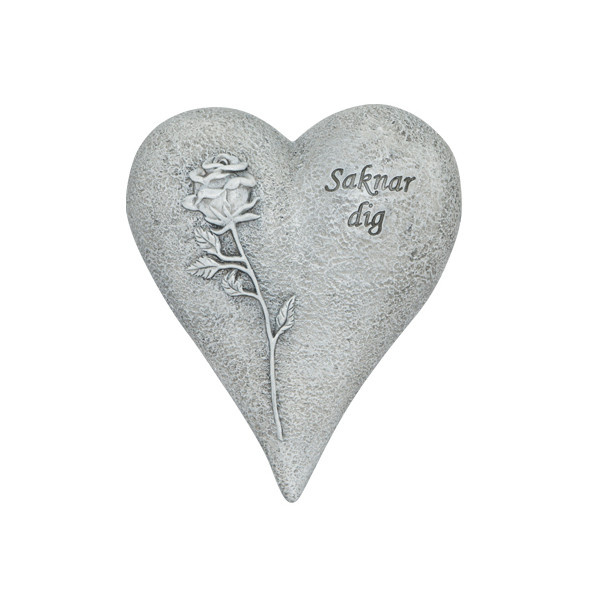 Gravdekoration Hjärta - Saknar dig