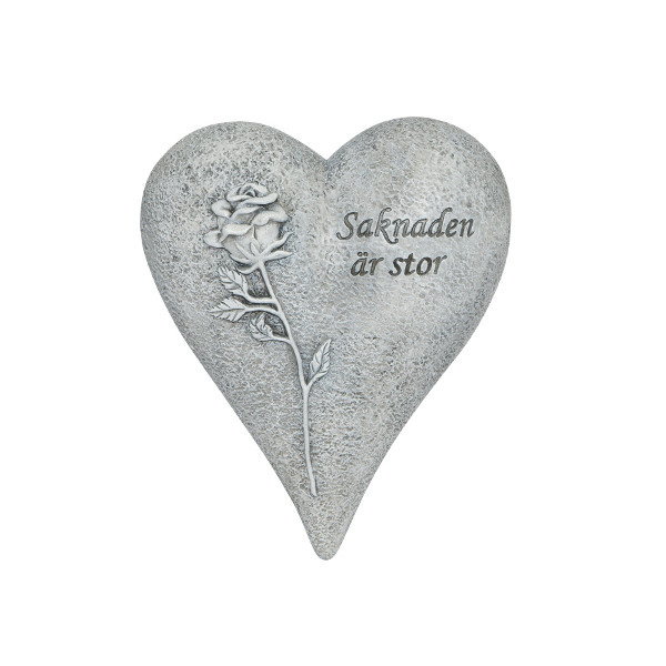 Gravdekoration Hjärta - Saknaden är stor