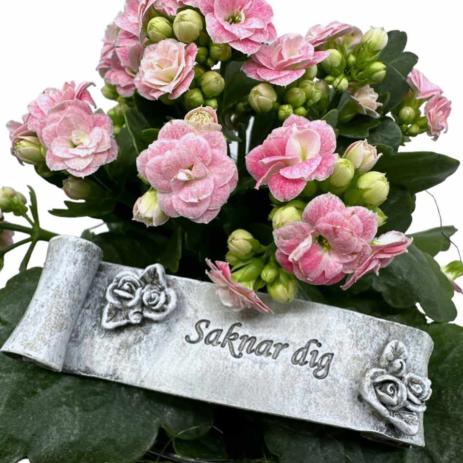 Banderoll med texten Saknar dig