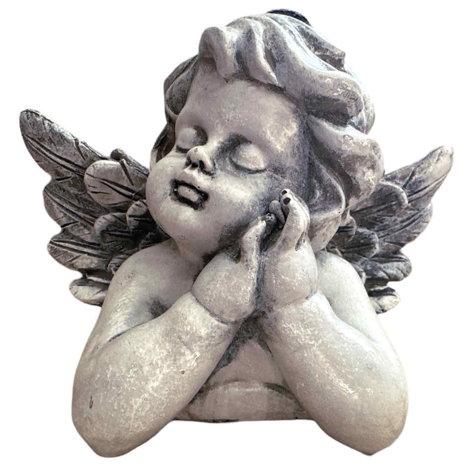 Ängel i grått, ca 16,5 cm