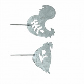 Tupp och höna i metall Tupp och höna i metall