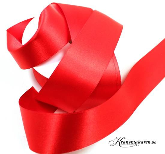 Rött band, 4 cm bred. (5 meter)