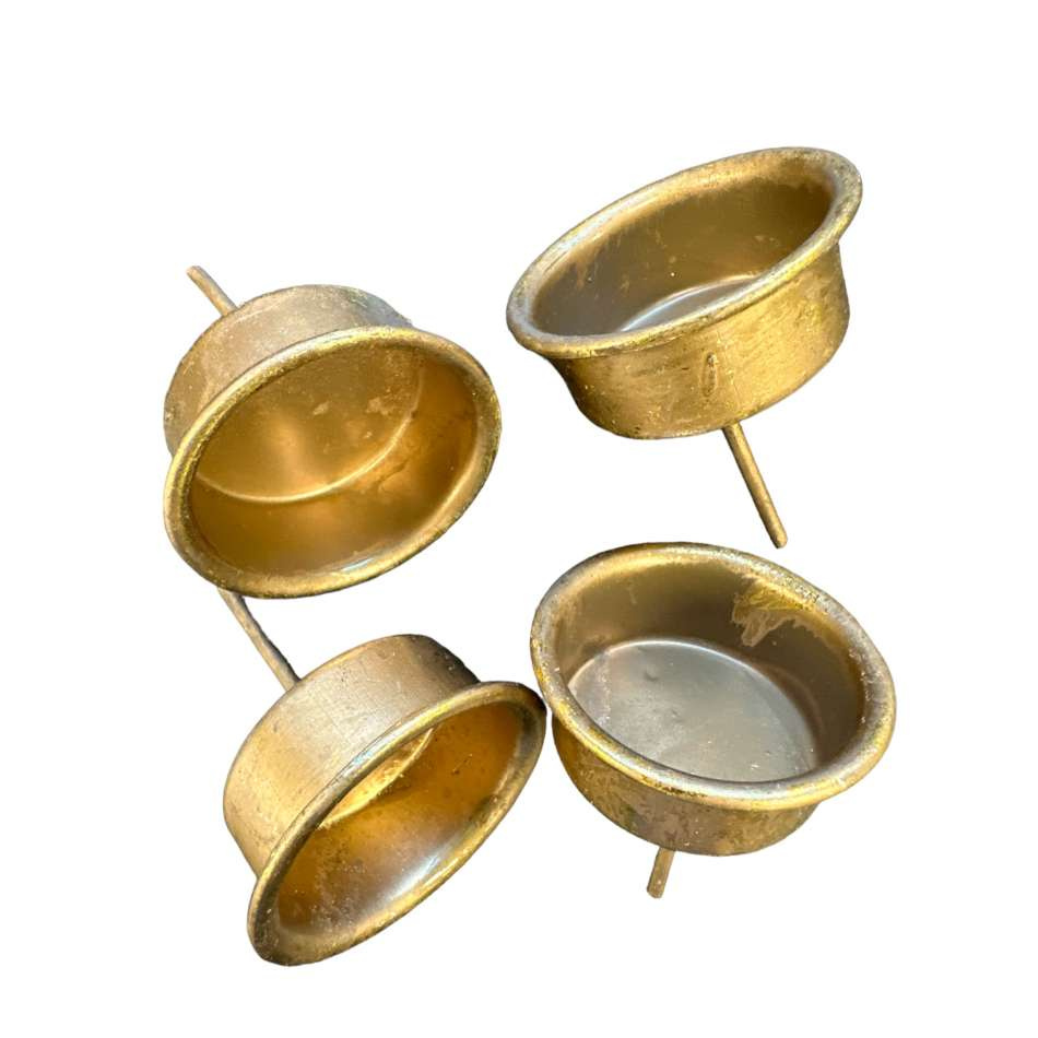 Ljushållare för Värmeljus - Guldfärgade  4 st