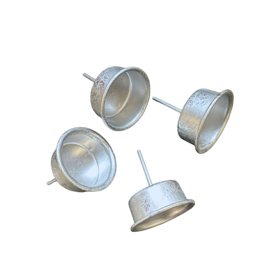 Ljushållare för Värmeljus - Matt Silver  4 st