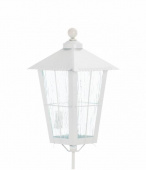 Gravlykta med kula. 30 cm. Vit Råglas Gravlykta med kula. 30 cm. Vit Råglas