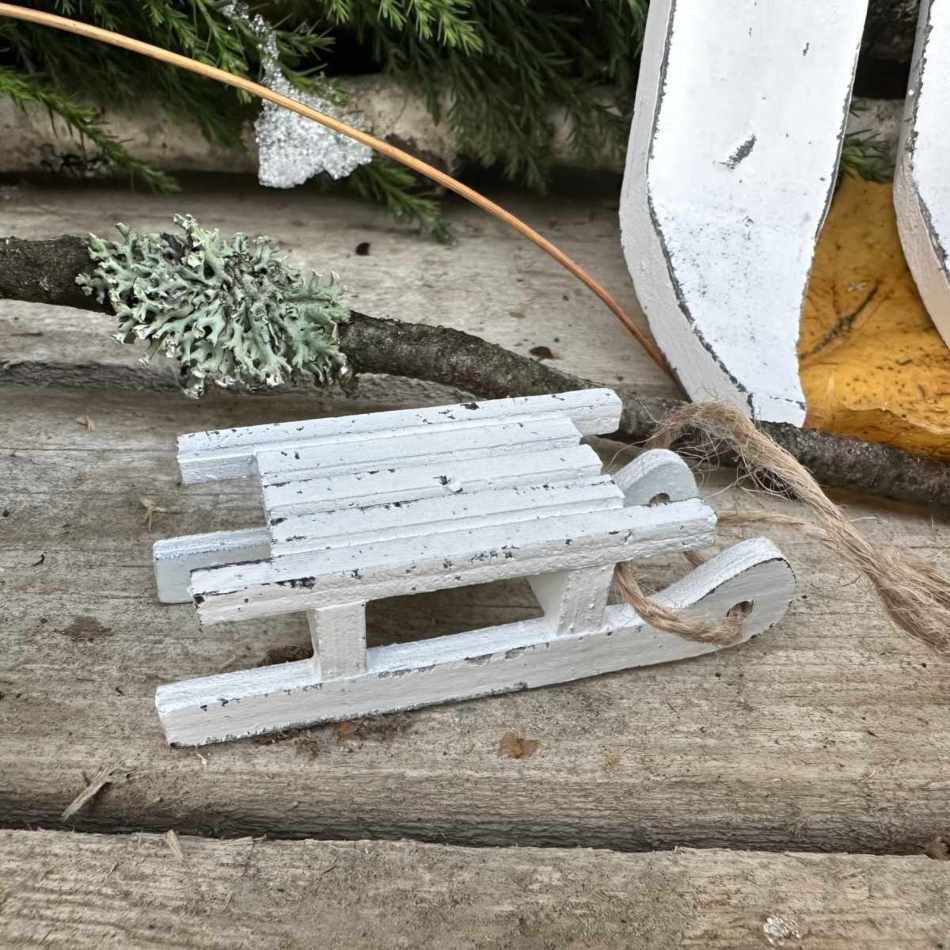 Kälke, Shabby, Vit 7 cm