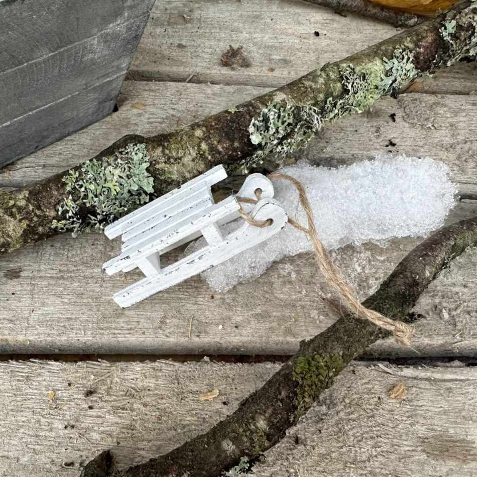 Kälke, Shabby, Vit 7 cm