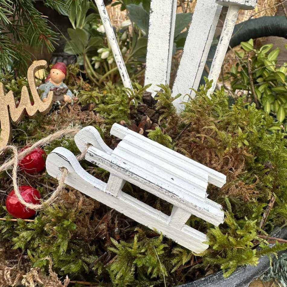 Kälke, Shabby, Vit 7 cm