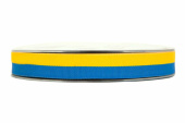 Band, blå/gul, 15 mm. (25 meter)
