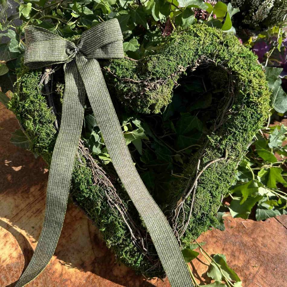 Dekorband Olivgrön/Guld 25 mm (20 meter)