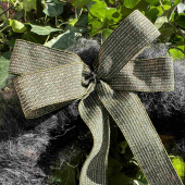 Dekorband Olivgrön/Guld 25 mm (20 meter) Dekorband Olivgrön/Guld 25 mm (20 meter)