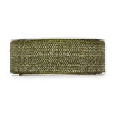 Dekorband Olivgrön/Guld 25 mm (6 meter) Dekorband Olivgrön/Guld 25 mm (6 meter)