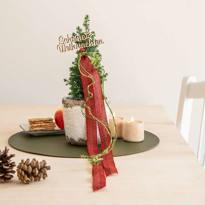 Dekorband Röd/Guld 25 mm (6 meter)