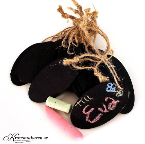 Etiketter att skriva på, svarta