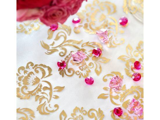 100 st mörkrosa diamanter, 12 mm/st