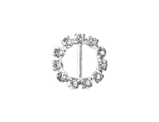 2 st spännen i silver, 15 mm