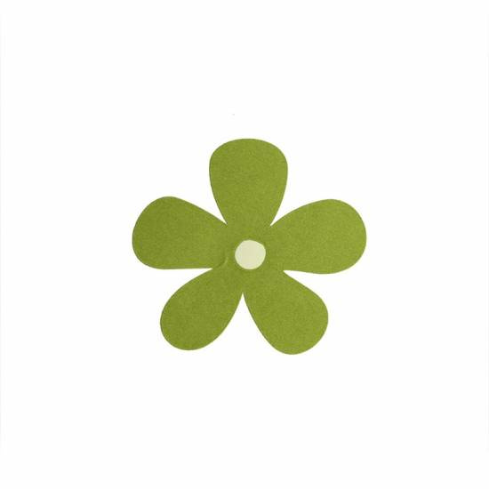 Blomformade olivgröna etiketter 20 st